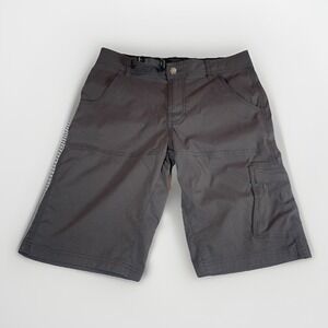 PRANA Zion Shorts Men's Size 30 Gray Cargo Stretch Belted Camp Hike 11"